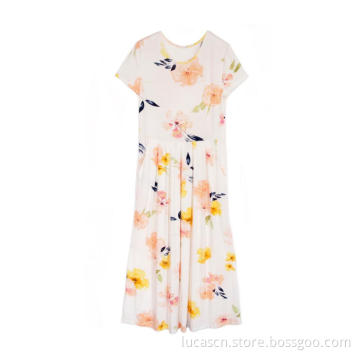 Women Summer Casual Short Sleeve Dresses